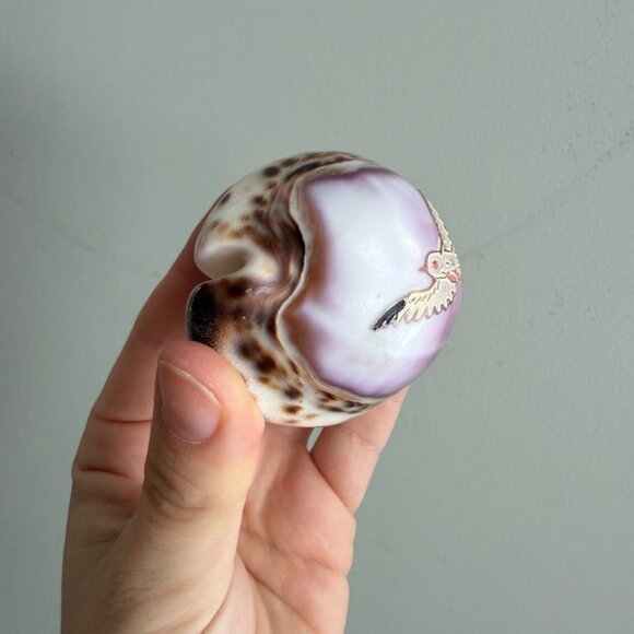 5/$25 💘 VTG Carved Shell With Seagull and Lighthouse - Picture 3 of 7